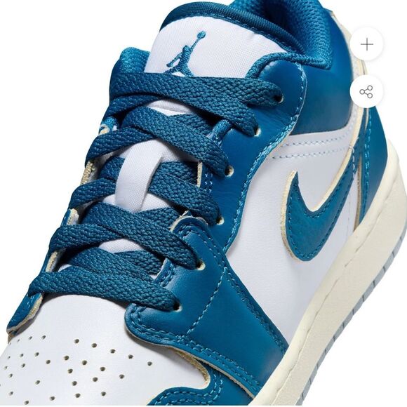 Nike KIDS AIR JORDAN 1 LOW SE 'INDUSTRIAL BLUE 6.5Y - Picture 9 of 16